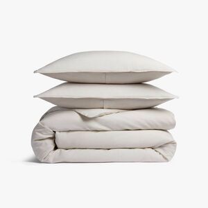 Parachute - Full/Queen Relaxed Linen Duvet Cover & Sham Set Pa Brown
